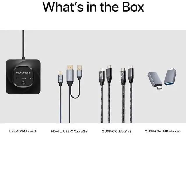 Alt view image 7 of 7 - USB-C KVM Switch: Use Apple Studio Display/XDR with PS5, Switch, Mac (5K@120Hz/6K@60Hz) & Windows PC(4K@60Hz), HDMI to USB-C Bridge, Support Camera/Mic/Audio/PD, LG Ultrafine