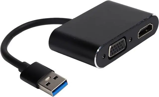 Alt view image 6 of 7 - USB3.0 to HDMIVGA 2 in 1 Adapter, HD Computer Converter Supporting 1080P Resolution, Synchronous Display, Super Speed Transfer for Systems, Easy Plug and Play