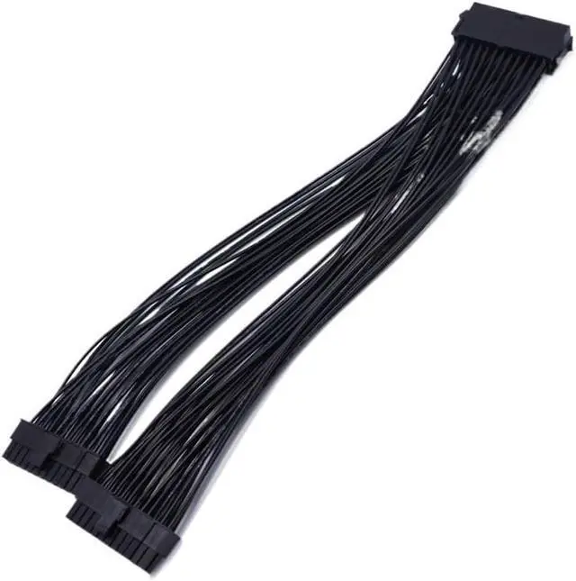 Main image of HONGP 24Pin 1 to 2 Port Power Supply Extension Cable PSU Male to Female Splitter 24PIN Extension Cable