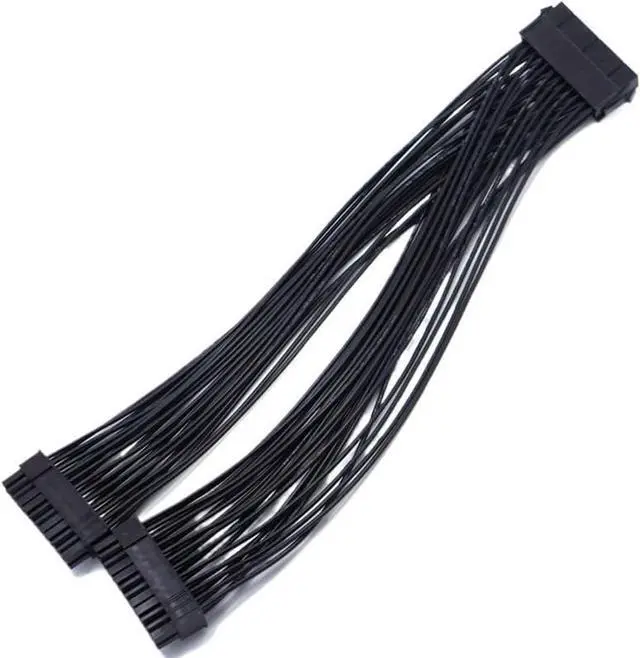 Alt view image 2 of 6 - HONGP 24Pin 1 to 2 Port Power Supply Extension Cable PSU Male to Female Splitter 24PIN Extension Cable