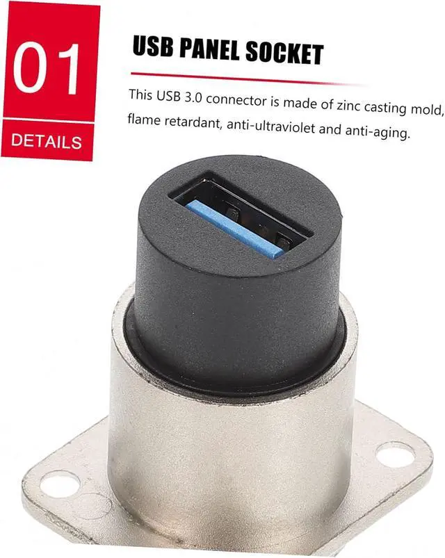 Alt view image 2 of 7 - 8pcs USB Panel Mount Coupler Flush Mount Female to Female Extension Connector for Data Transfer Casting Mold High-Speed USB Accessory for Desktop and Laptop Use