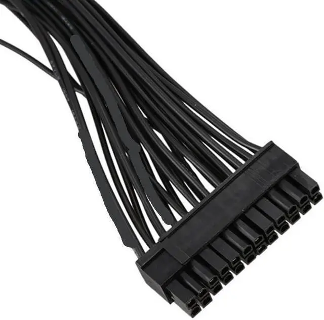 Alt view image 3 of 6 - HONGP 24Pin 1 to 2 Port Power Supply Extension Cable PSU Male to Female Splitter 24PIN Extension Cable