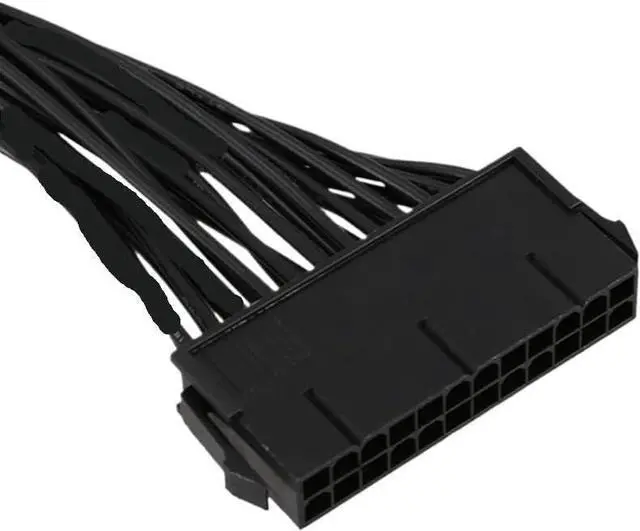 Alt view image 5 of 6 - HONGP 24Pin 1 to 2 Port Power Supply Extension Cable PSU Male to Female Splitter 24PIN Extension Cable