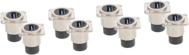 Alt view image 4 of 7 - 8pcs USB Panel Mount Coupler Flush Mount Female to Female Extension Connector for Data Transfer Casting Mold High-Speed USB Accessory for Desktop and Laptop Use