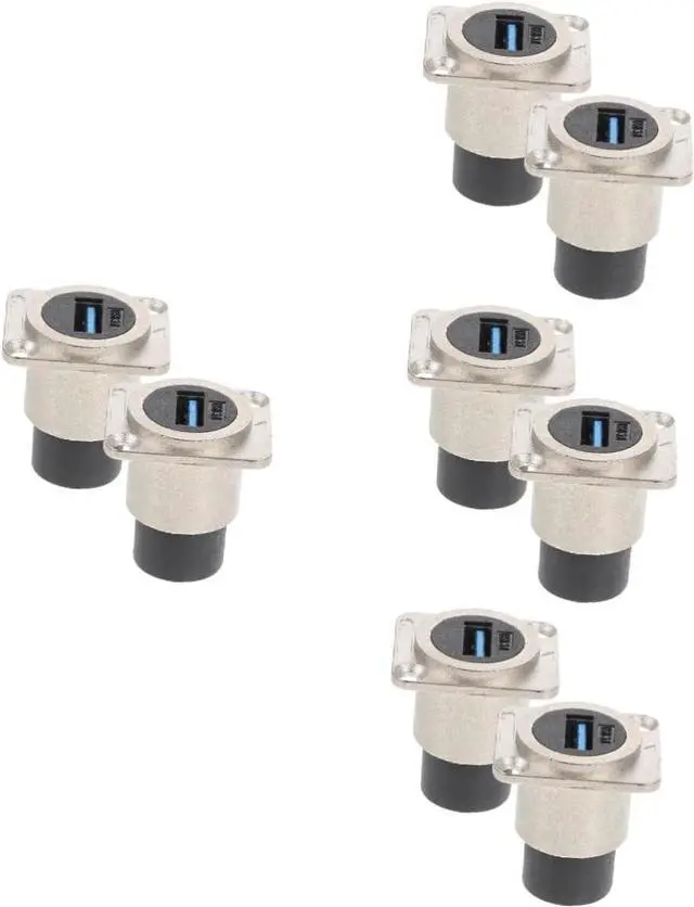 Alt view image 6 of 7 - 8pcs USB Panel Mount Coupler Flush Mount Female to Female Extension Connector for Data Transfer Casting Mold High-Speed USB Accessory for Desktop and Laptop Use