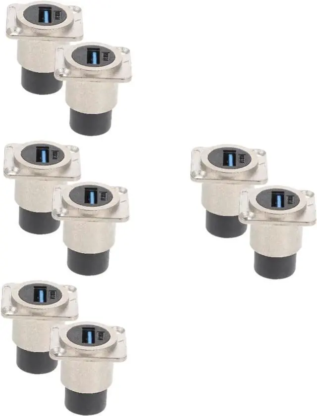Alt view image 7 of 7 - 8pcs USB Panel Mount Coupler Flush Mount Female to Female Extension Connector for Data Transfer Casting Mold High-Speed USB Accessory for Desktop and Laptop Use