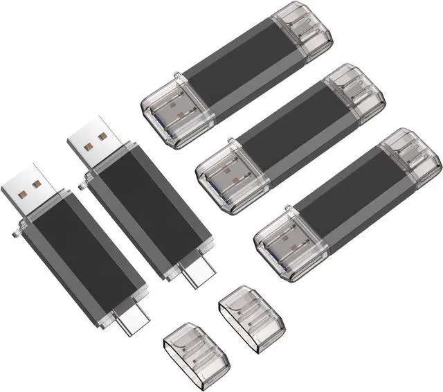 Main image of Vansuny 5 Pack 64GB USB C Flash Drive 2 in 1 OTG USB 3.0 + USB C Memory Stick with Keychain Dual Type C Thumb Drive Photo Stick Jump Drive for Android Smartphones, Computers, MacBook, Tablets, PC
