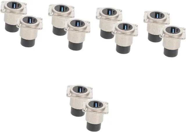 Main image of 10pcs USB Female to Female Coupler Panel Mount Adapter Flush Mount Connector for Easy Access Industrial Applications Protective Cover