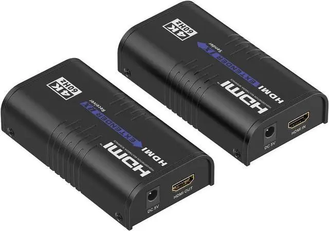 Main image of LKV473 HDMI Extender 4K @ 60Hz, Up to 394ft (120m) Over Ethernet TCP/IP RJ45 Cat5/5e/6 Extender, 18Gbps HDMI Video Transmitter Receiver Kit for STB PS3, Supports HDCP 1.4/HDCP 2.2
