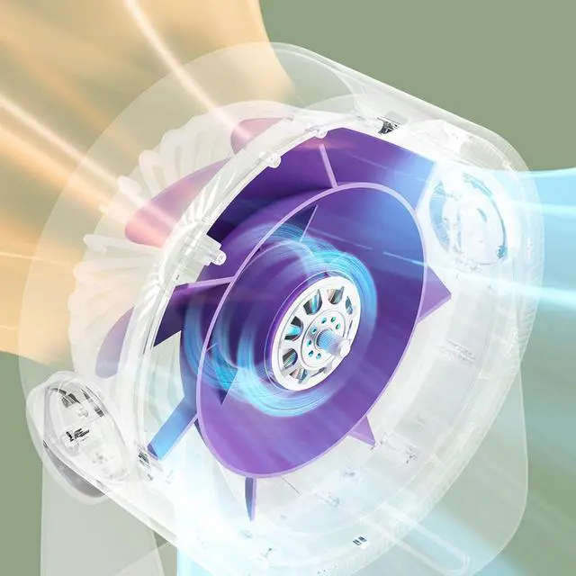 Alt view image 6 of 7 - 3600mAh USB Charging Desk Fan Hangings Ceiling Fan 360° Rotations Portable Hangings on Wall Ceiling