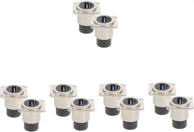 Alt view image 5 of 7 - 10pcs USB Panel Mount Connector Female to Female Extension Design for Easy Data Transfer for Desktop Laptop and Media Devices
