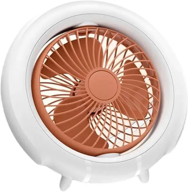 Main image of USB Rechargeable Desktop Fan With Night Light And 3 Speed Settings Outdoor Wall Mounted Small Fan For Bedroom Offices