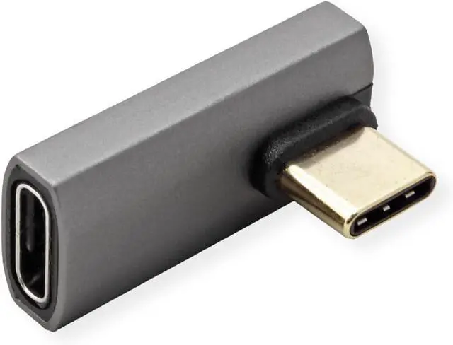 Alt view image 2 of 5 - ROLINE USB Adapter 4 Gen 3x2 Type C ST/BU Aluminium 90° Twisted Silver