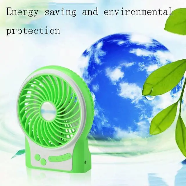 Alt view image 5 of 7 - Small Desk Fan,USB Mini Fan,Small but Powerful, Portable Quiet 3 Speeds Wind Desktop Fan,Home Bedroom Car School Cooling Fan Strong Airflow (Color : Green)