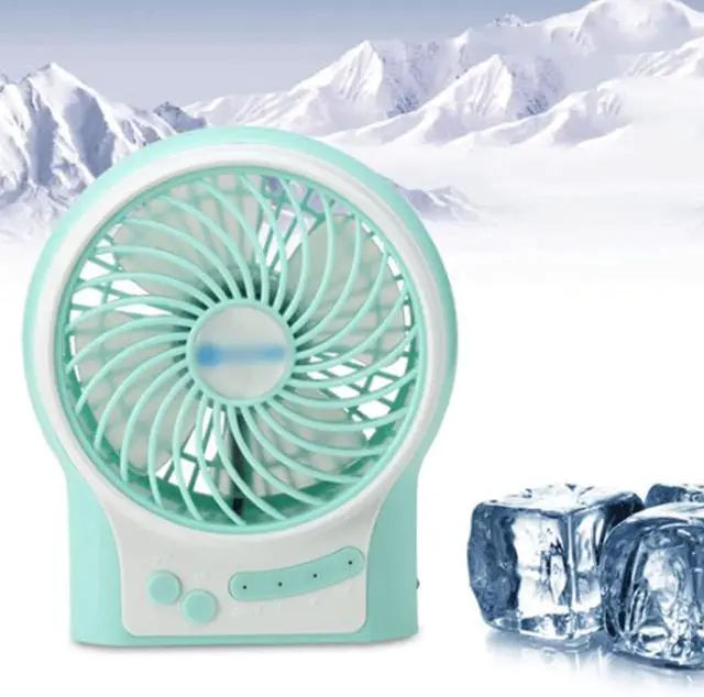 Alt view image 7 of 7 - Small Desk Fan,USB Mini Fan,Small but Powerful, Portable Quiet 3 Speeds Wind Desktop Fan,Home Bedroom Car School Cooling Fan Strong Airflow (Color : Green)
