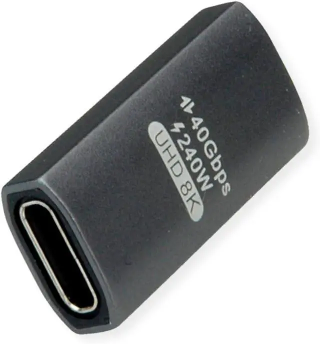 Alt view image 4 of 5 - ROLINE USB Adapter 4 Gen 3x2 Type C ST/BU Aluminium 90° Twisted Silver