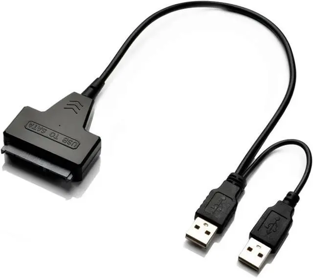 Alt view image 5 of 6 - External CD-ROM/SSD HDD USB 3.0 to SATA2.0, 12V2A Adapter Data Cable 2.5/3.5 Desktop Hard Drive Converter(with Power Adapter,Dual USB 3.0)