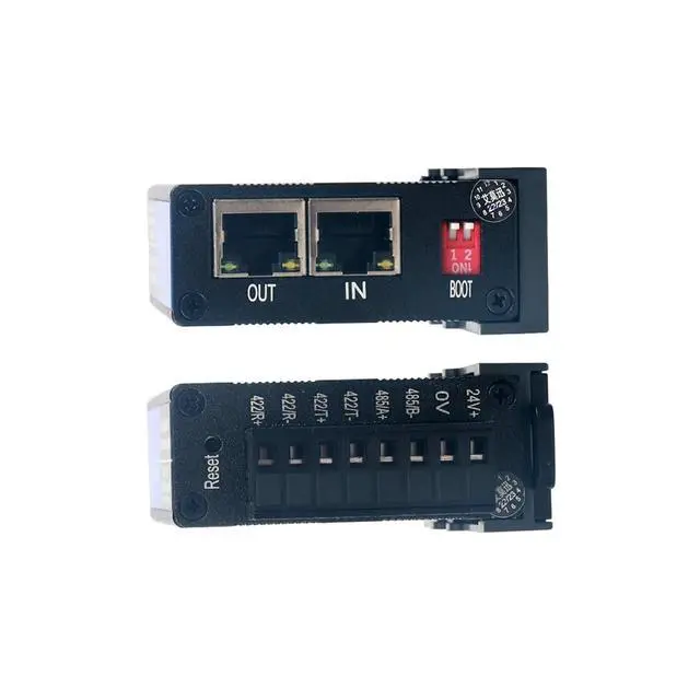 Alt view image 4 of 6 - Din Rail RS485 RS422 to EtheCAT Modbus RTU Serial Server Module RS485/422 ETH Converter IOT Signal TCP Network RJ45