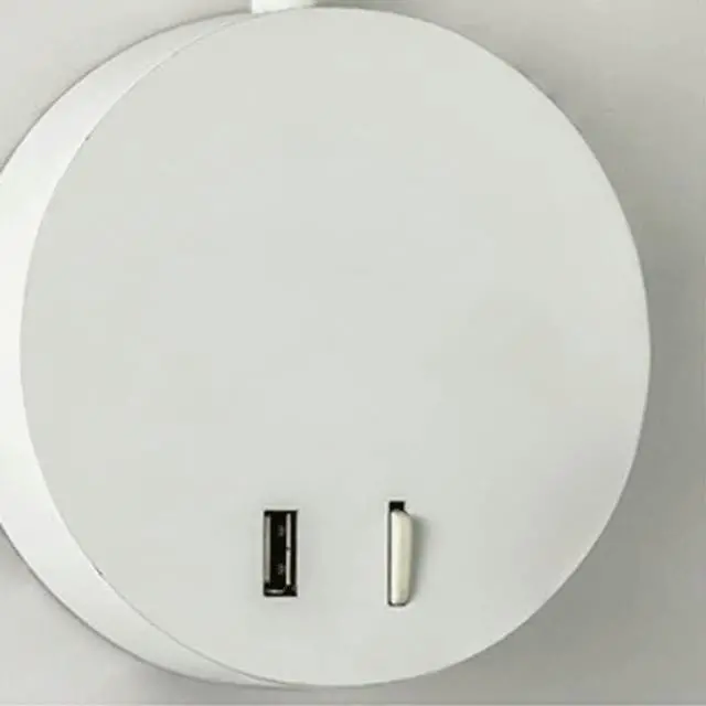 Alt view image 4 of 7 - Minimalist 5V USB Wall Mounted Reading Light Adjustable Hose - Perfect for Bedroom, Office, and Hotels(White)