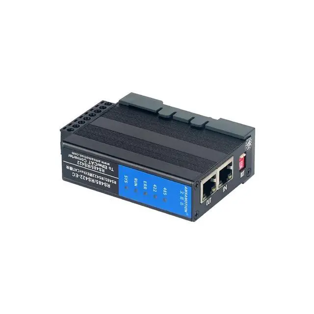 Alt view image 3 of 6 - Din Rail RS485 RS422 to EtheCAT Modbus RTU Serial Server Module RS485/422 ETH Converter IOT Signal TCP Network RJ45