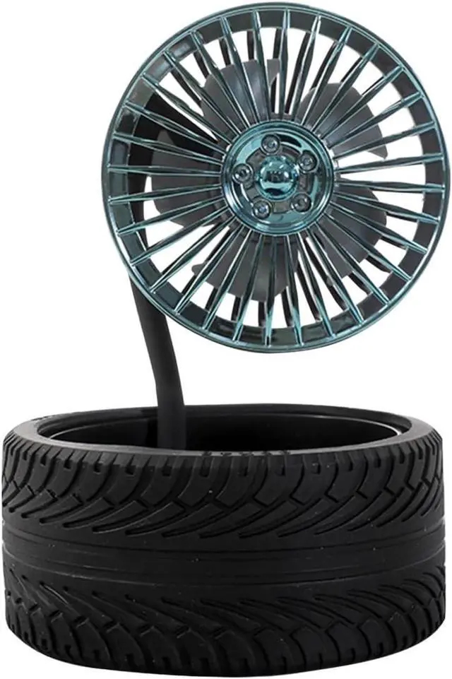 Main image of Quiet Performance USB Foldable Fan With Tire Shape 3 Speeds Folding Silent Desktop For Indoor Outdoor Easy to Carry(Blue)