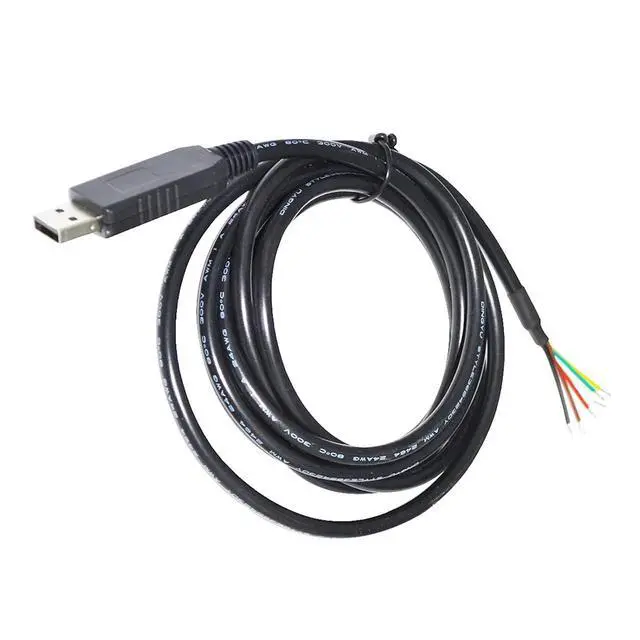 Alt view image 2 of 4 - FENG GUO FT232RL USB to UART T/TL 3.3V 5V 6 CORE 6PIN WE Wire END Open Cable Compatible with T/TL-232R-3V3-WE VC/C G/ND TX/D RX/D C/TS R/TS(5M,TTL 5V)