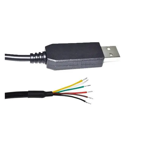 Alt view image 4 of 4 - FENG GUO FT232RL USB to UART T/TL 3.3V 5V 6 CORE 6PIN WE Wire END Open Cable Compatible with T/TL-232R-3V3-WE VC/C G/ND TX/D RX/D C/TS R/TS(5M,TTL 5V)