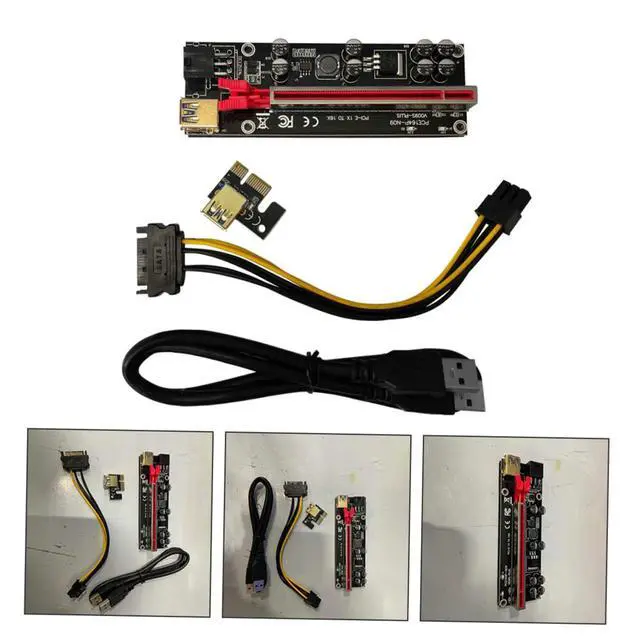 Alt view image 7 of 7 - Pci Express Extension Adapter 1x to 16x Riser Card Usb3.0 Graphics Card Cable High Reliability