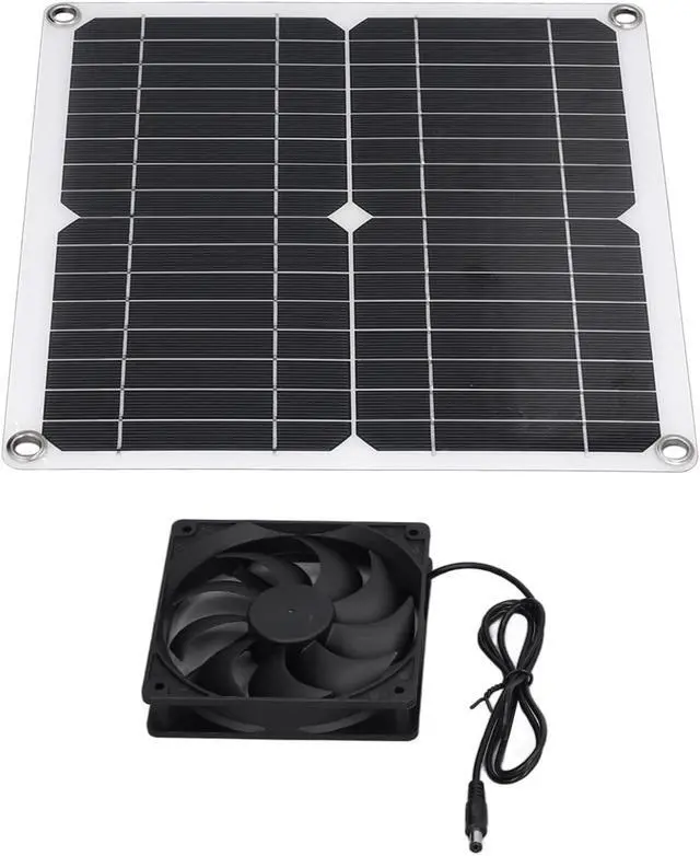 Alt view image 5 of 7 - Garosa Panel Fan Kit, Monocrystalline Silicon, Portable USB Solar Powered Fan with Efficient Air Circulation for Greenhouses and Sheds