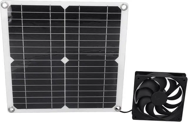 Alt view image 4 of 7 - Garosa Panel Fan Kit, Monocrystalline Silicon, Portable USB Solar Powered Fan with Efficient Air Circulation for Greenhouses and Sheds