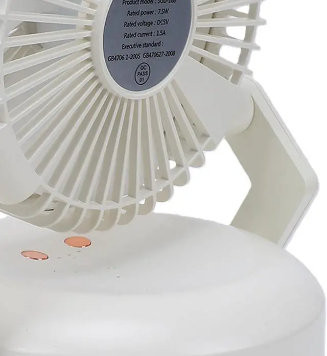 Alt view image 3 of 7 - USB Rechargeable Desk Fan with Mist Spray 800ml Water Tank Portable Folding Fan for Dormitories Offices