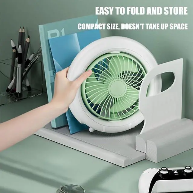 Alt view image 4 of 7 - Portable USB Rechargeable Ceiling Fan With 3 Wind Modes Outdoor Wall Mounted Small Fan For Bedroom and Living Room