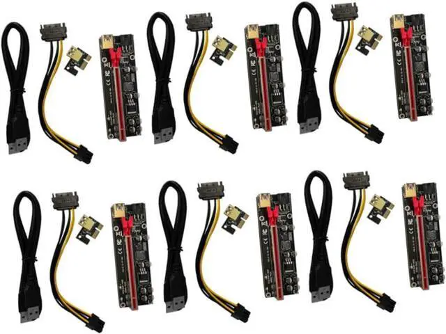 Alt view image 4 of 7 - 6sets Pin Pci-e Card Adapter to Mining Extender Pcie Riser for Gpu Professional Technology Easy to Use