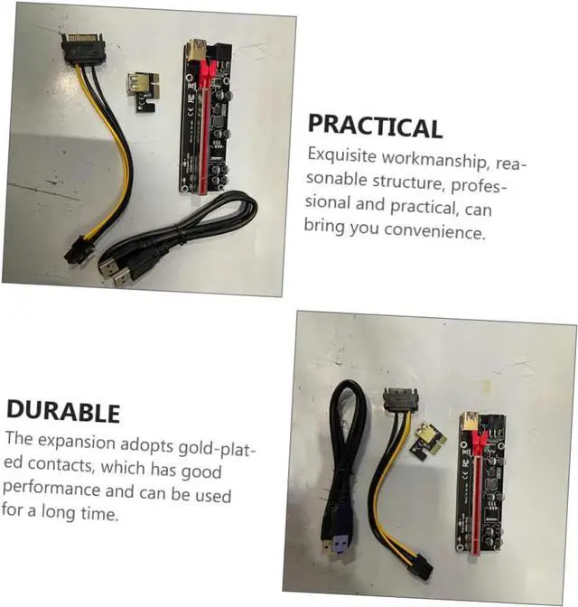 Alt view image 6 of 7 - 6sets Pin Pci-e Card Adapter to Mining Extender Pcie Riser for Gpu Professional Technology Easy to Use