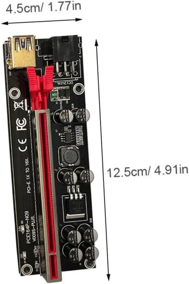 Alt view image 2 of 7 - MERRYHAPY 6sets Pci- Adapter Card Gpu Riser Pcie to Extender Pin Interface Stable Power Supply