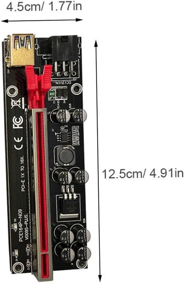 Alt view image 2 of 7 - Adapter for Pcie Expansion Card 6 Sets Pci-e 1x to 16x Extender Pcie Riser Simple Installation