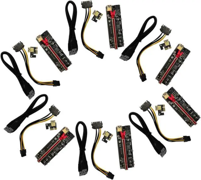Main image of Adapter for Pcie Expansion Card 6 Sets Pci-e 1x to 16x Extender Pcie Riser Simple Installation