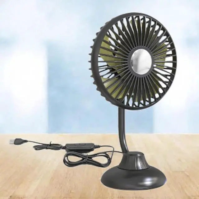 Alt view image 3 of 7 - USB Desk Fan Table Cooling Fan Portable Fast Cooling Comfortable Mini Personal Fan 3 Speeds Wind for Indoor Home Bedroom, Green(Black)