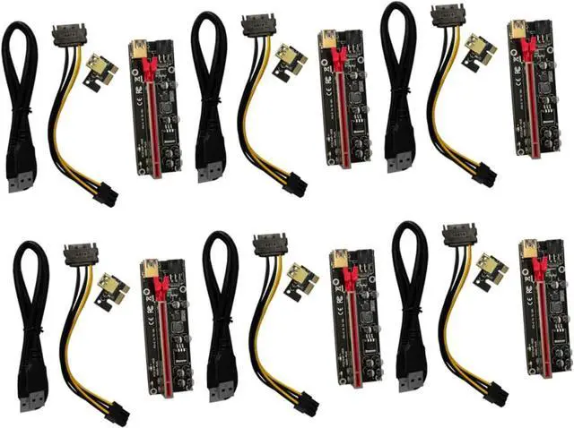 Main image of 6sets Gpu Power Cable Pci- Extender Pcie Riser Card to Adapter High-Speed Data Transmission