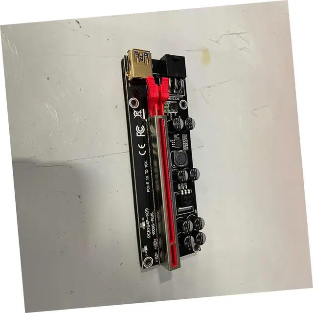 Alt view image 7 of 7 - 6sets Pin Pci Express Riser Card Adapter USB Pci-e Extension Cable with Led Indicator Contacts for Stable Gpu Connection