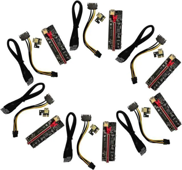 Main image of jojofuny 6sets Pci Express Extender Riser Adapter Card with USB to Graphics Card Extension for Stable Power Supply Easy Installation Reliable Performance