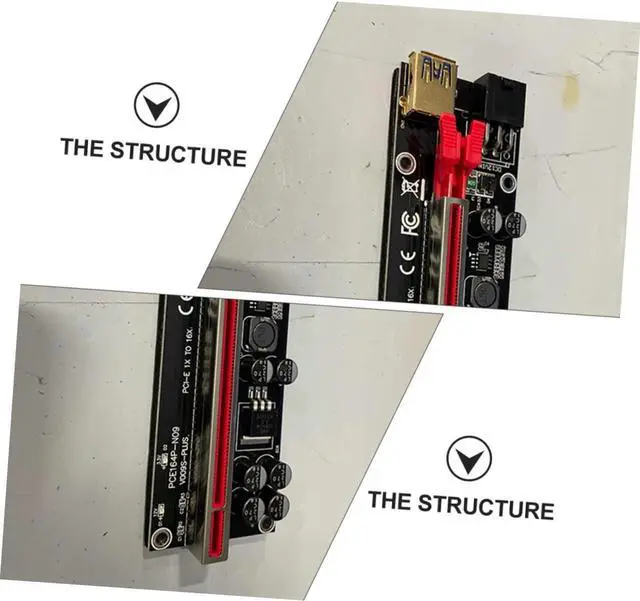 Alt view image 5 of 7 - jojofuny 6sets Pci Express Extender Riser Adapter Card with USB to Graphics Card Extension for Stable Power Supply Easy Installation Reliable Performance
