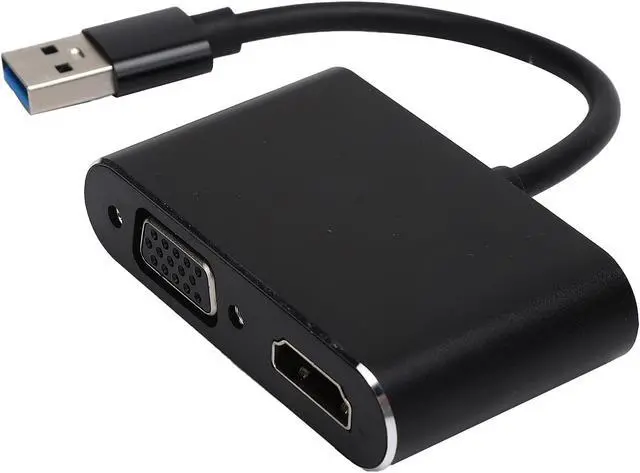 Alt view image 7 of 7 - USB3.0 to HDMIVGA Adapter, 2 in 1 HD Computer Converter, Supports 1080P Resolution, Synchronous Display, Compatible with 7/8/8.1/10, Plug and Play, Aluminum Alloy Materi