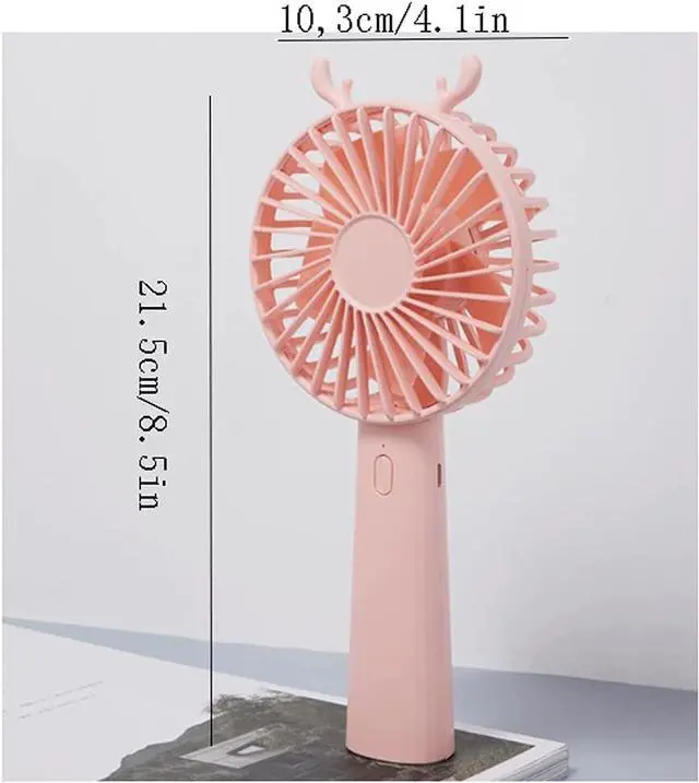 Alt view image 2 of 7 - Small Mini Fan,Portable Handheld Fan,Removable,USB Cooling Fan,Portable Desk Fan for Bedroom Home Office Outdoor,Small Fan Strong Airflow (Color : Green)