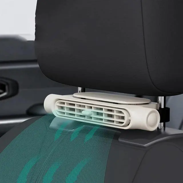 Alt view image 2 of 6 - SWZEC Kalsten | 3 Speeds USB Car Cooling Fan & Headrest Mount AutoBreeze (1+1 FREE)(2xBlack)