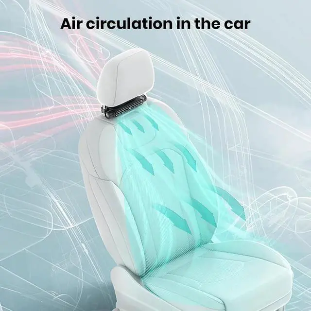 Alt view image 3 of 6 - SWZEC Kalsten | 3 Speeds USB Car Cooling Fan & Headrest Mount AutoBreeze (1+1 FREE)(2xBlack)
