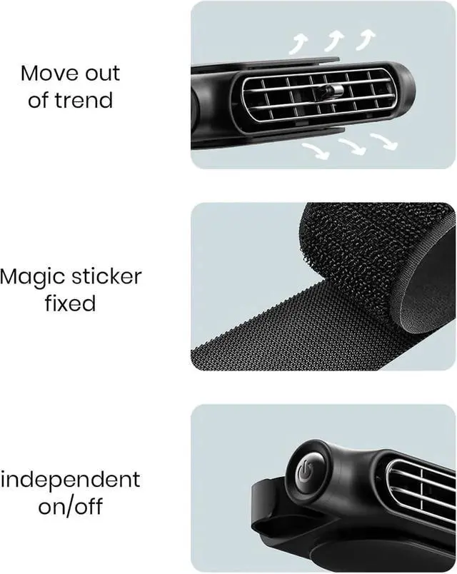 Alt view image 4 of 6 - SWZEC Kalsten | 3 Speeds USB Car Cooling Fan & Headrest Mount AutoBreeze (1+1 FREE)(2xBlack)