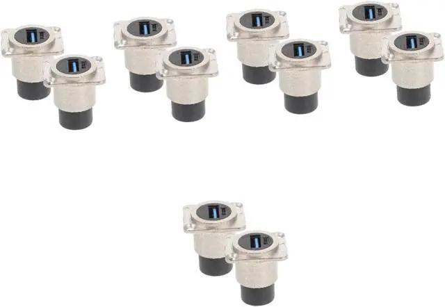 Alt view image 4 of 7 - 10pcs USB Panel Mount Connector Female to Female Extension Design for Easy Data Transfer for Desktop Laptop and Media Devices