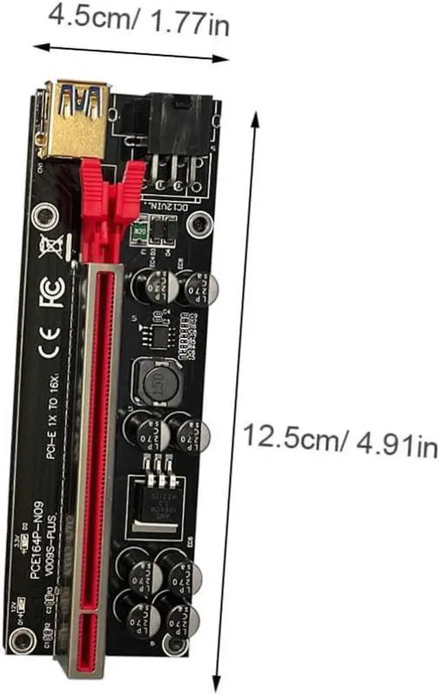 Alt view image 2 of 7 - Angoily 6sets Pci-e Riser Kit to Graphics Card Adapter USB Connection Plated Design for Enhanced Stability and -Term Use