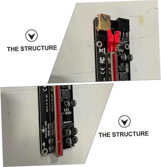 Alt view image 7 of 7 - Adapter for Pcie Expansion Card 6 Sets Pci-e 1x to 16x Extender Pcie Riser Simple Installation